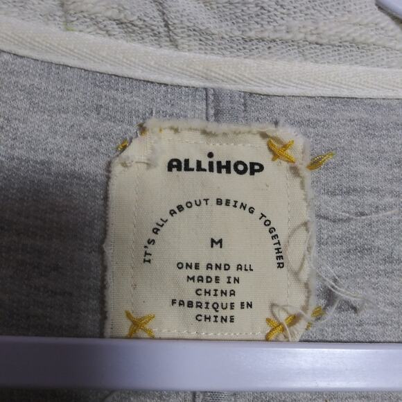 Anthropologie Alihop Gray Knit Peplum 3/4 Sleeve Button Up Jacket Size M - Picture 6 of 8